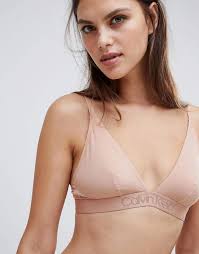 calvin klein tonal logo unlined triangle bra tonal klein