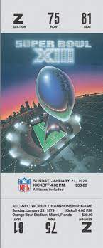 A Look At Every Super Bowl Ticket Pittsburg Steelers Super Bowl Dallas Cowboys