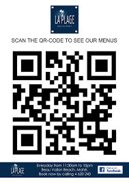 Easily create a digital menu for your restaurant or cafe within the next 5 minutes for free. Restaurant La Plage Seychelles La Plage Menu On Qr Code You Don T Want To Touch A Menu Just Scan It Bon Appetit Facebook