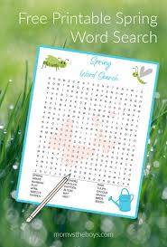 Word games and puzzles are one of the best ways to unwind and exercise your brain. Spring Word Search Puzzle For Kids Mom Vs The Boys