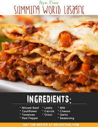 Syn Free Slimming World Lasagne Lasagne Recipes Slimming World Recipes Syn Free Slimming World Lasagne