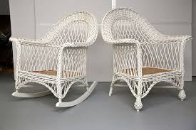 Wicker chairs are popular pieces of outdoor furniture because of a number of reasons. Antique Bar Harbor Wicker Chair And Rocker At 1stdibs