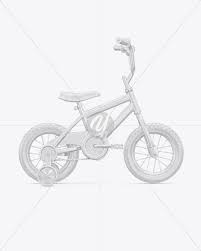 Children Bike Mockup Right Side View In Vehicle Mockups On Yellow Images Object Mockups