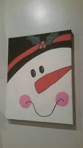 Snowman Canvas Painting By Lilhankscreations On Etsy Diy Christmas Paintings Christmas Canvas Christmas Paintings On Canvas