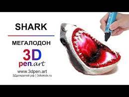 creating a shark the meg with 3d pen risuem megalodona 3d ruchkoj 3d pen art tutorial for kids youtube benito de paula