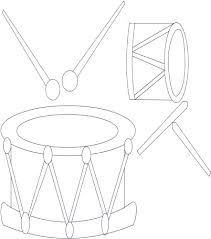 Boy on drums coloring pages. Drum Printable Coloring Page For Kids