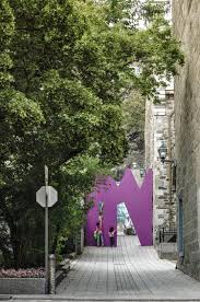 Fontaine Fortin Labelle Created An Unusual Passage In Quebec City Urdesignmag Streetscape Design Public Art Installation Art