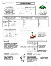 Speed And Experiments 9th 12th Grade Worksheet Scientific Method Worksheet Experiments Scientific Method