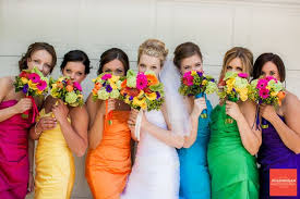 Jf Hannigan Photography Niagara Wedding Photographer Bridesmaid Bright Wedding Colors Rainbow Bridesmaid Dresses