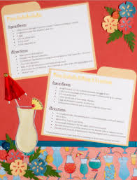 Pina Colada Cake Recipe Exchange Scrapbook Recipe Book Printable Recipe Cards Recipe Scrapbook