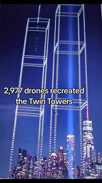 Airplane in Drone Show Ny | TikTok