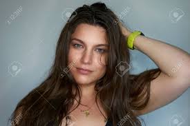 Hair coloring can be scary. Portrait Of Pretty Woman Dark Hair Blue Eyes Stock Photo Picture And Royalty Free Image Image 135871721
