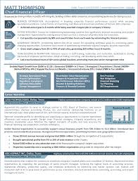 Chief Financial Officer Cfo Resume Sample Chief Financial Officer Financial Executive Resume