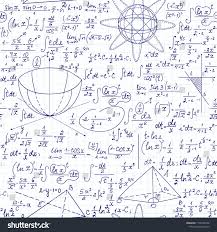 Vector Seamless Math Pattern With Mathematical Figures Calculations And Formulas Handwritten On The Grid Paper Pattern Mathematical Math Vector Fisika