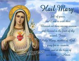 Hail mary full of grace. Amazon Com Hail Mary Prayer Fridge Magnet Handmade