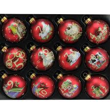 See ornaments of the twelve days of christmas. Northlight 12ct Matte Red Twelve Days Of Christmas Glass Ball Christmas Ornaments 2 5 65mm Target