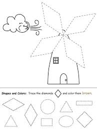 Shapes Recognition Practice Worksheet Diamond Shapes Worksheets Shapes Kindergarten Shapes Preschool