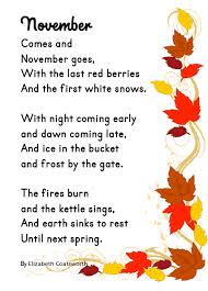 November Poetry Freebie Grade Onederful Poetry Freebie November Poem November Quotes