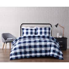 Black And White Plaid Comforter Twin Truly Soft Buffalo 1 Piece Navy And White Full Queen Comforter Set Cs2093blfq 1500 The Home Depot In 2020 King Comforter Sets Duvet Cover Sets King Quilt Sets