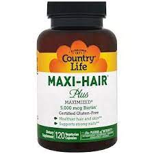 Country Life Maxi Hair Plus 5 000 Mcg 120 Veggie Caps Iherb Com Hair Vitamins Veggie Caps Country Life