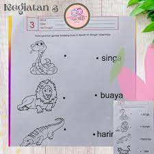 I look lion, look lion, look lion i look tiger, look tiger, look tiger Ilovepaud Kegiatan Tk B Minggu 14 Tema Binatang Sub Tema Binatang Buas Shopee Indonesia