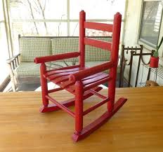 Antique Red Oak Wood Children S Rocking Chair Old Vintage Etsy Red Oak Wood Childrens Rocking Chairs Rocking Chair