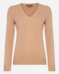 The name camel comes to english via the greek κάμηλος (kámēlos) from the hebrew gamal or arabic jamal. V Neck Cashmere Sweater Camel Brown N Peal London