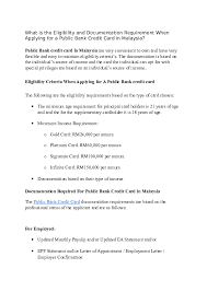 The person receiving a bank statement should compare the information in it with his or her own records of the same transactions. Doc What Is The Eligibility And Documentation Requirement When Applying For A Public Bank Credit Card In Malaysia Sara Hannees Academia Edu