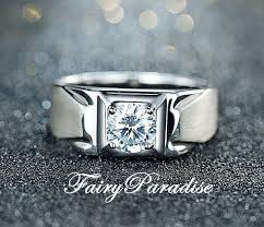 1 Ct Men S Brushed Finish Wedding Band Mens Right Hand Etsy Rings For Men Men Diamond Ring Gold Rings Jewelry