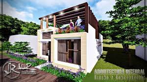 En 1º piso con terraza al frente. Plano De Casa De 6 X 12 Metros Vivienda Economica Y Sencilla