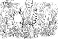 Minion christmas coloring pages printable. Coloring Pages Raving Rabbids Morning Kids