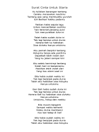 Bila habis sudah waktu ini. Puisi Di Surat Cinta Untuk Starla Pantun Cinta