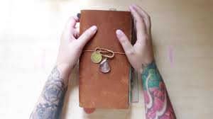 The starter kit features a passport sized camel leather cover, a blank notebook refill, a spare rubber band, and a cotton case. I Love My Camel Midori Travelers Notebook Youtube