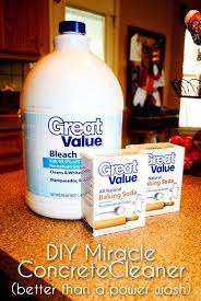 But If You Re Stuck With Plain Concrete Spruce It Up With This Miracle Cleaner Clean Concrete Concrete Cleaner Cleaning Hacks