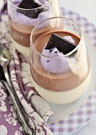 Layered Chocolate Lavender Vanilla Bean Panna Cotta Lavender Dessert Recipes Lavender Dessert Desserts