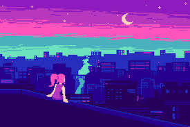 Welcome To The Wave Pixel Art Pixel Animation Vaporwave Wallpaper