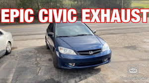 2004 Honda Civic Exhaust W Stainless Steel Muffler Youtube