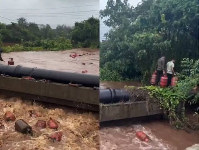 Maharashtra floods sweep away 3,000 LPG cylinders; people loot them after DM says 'don't touch or collect' - The Economic Times