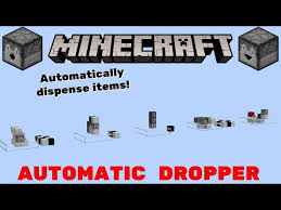 The dropper is fully function when it comes to transporting items. How To Make An Automatic Item Dropper In Minecraft