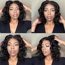 Short curly black hairstyles with ringlets. Udu Short Black Women Curly Hair Bob Wig Without Lace Black Women Short Curly Bob Wig Cheap Wig With Fringe Brazilian Hair Amazon De Beauty