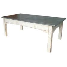 •67w x 43,5d x 15,75h •170cmw x 110cmd x. Antique French Zinc Topped Coffee Table At 1stdibs