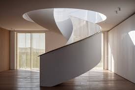 This Tv Is Not Fully Functional In This Region Spiral Stair Twists Up To Rooftop Of Penthouse At Pawson S The Jaffa Hotel Interior Stairs Architecture Details