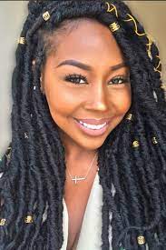 23 Beautiful Black Women Who Will Make You Want Goddess Locs Hair Styles Faux Locs Hairstyles Braided Hairstyles