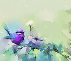 570 x 570 jpeg 79 кб. Abstract Colorful Oil Acrylic Painting Of Bird And Spring Flower Modern Art Paintings Brush Stroke On Canvas Illustration Oil Painting Animal And Floral For Background Stock Photo Picture And Royalty Free Image