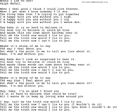 Would I Lie To You Txt By Ralph Mctell Lyrics And Chords