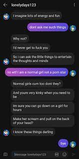 You got to love chats like these from horny men! It is really disgusting! :  r/actuallesbians