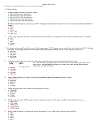 Contoh soal fisika kelas 10, 11, 12 sma/ma semester 1&2 dan pembahasannya. Soal Pts Fisika Kelas 10 Jawabanku Id