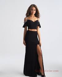 2019 Abiye Elbise Modelleri Siyah Uzun Askili Dusuk Kol Yirtmacli Gobek Acik Detayli The Dress Elbise Elbise Modelleri