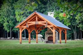 20 X 24 Alpine Timber Frame Pavilion Outdoor Pavilion Backyard Pavilion Timber Frame Pavilion