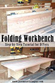 Diy Folding Workbench Easy Instructions For Building A Floating Workspace Folding Workbench Diy Workbench Diy Woodworking
